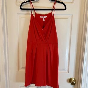 Coral spaghetti strap dress